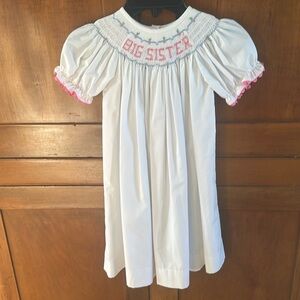 “Big sister” smocked dress